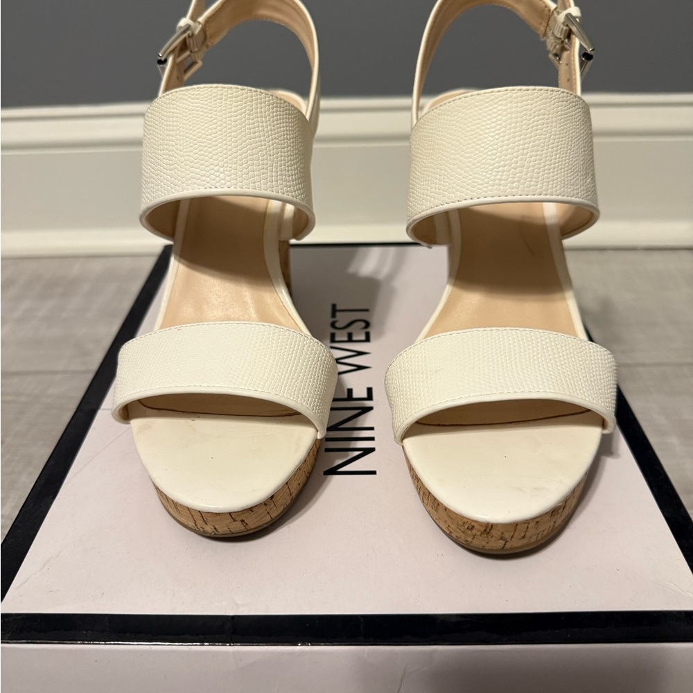 Nine West Women's White Sandals - Lucini